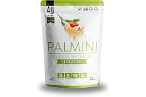 Linguine Palmini bajo en carbohidratos. 4 gramos de carbohidratos. Aparece en Negociando con tiburones. Sin gluten (338 g, paquete de 1 unidad)