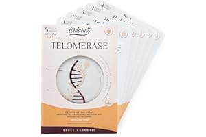 Ardaraz Mascarilla Facial Hidratante Antiedad con Telomerasa y Acido Hialurónico. Mascarillas para la cara Efecto de Relleno para una piel más firme. Mascarillas faciales pack de 5