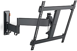 Vogel's Comfort TVM 3445 Schwenkbare TV-Wandhalterung für 32-65 Zoll Fernseher, Max. 25 kg, Schwenkbar bis zu 180°, Full-Motion TV Halterung max. VESA 400x400, Universelle Kompatibilität, Schwarz