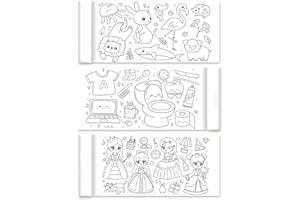 ENJOYAA Children's Drawing Roll,30*300cm Children's Graffiti Scroll Coloring Paper Roll for Kids DIY Painting Color Filling Paper Painting Toys Drawing Paper Roll Art Sketch Painting for Kids Ages 3+ (Type A)