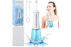 LYtech Elektrisch Nasendusche Nasales Bewässerungssystem Nasendusche Set kabellose Nasenspülmaschine zur Linderung von Sinusbeschwerden und Nasenpflege 350ML Elektrische Neti Kanne mit 3 Tipps