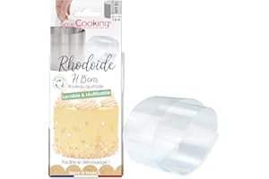 ScrapCooking - Ruban de Rhodoïde H 15 cm x 1,5m - Rouleau Rhodoid Pâtissier Transparent - Pour Gâteaux, Entremets, Mousses, Cheesecakes - Feuille Accessoire Pâtisserie - Fabriqué en France - 9426