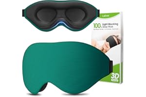 Laitver Mascherina per Dormire 3D per Uomini e Donne, Innovativa Mascherina Maschera Occhi per Dormire per Dorme sul Fianco, Bloccare la Luce, Super Morbido, Traspirante per Sonno, Pisolino, Viaggi
