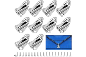 RUNYU 10 STK Planenhaken Anhänger Netzhaken Edelstahl Haken Anhänger Planenbefestigung Federhaken für Anhänger, Bootshaken, Yachtzubehör, Kleiderhaken