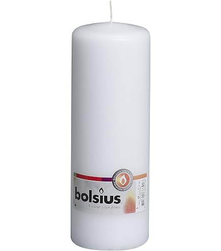 Bolsius Lot Bougies Pilier Cire Paraffine Blanche 120/60 Mm - Décoration Élégante