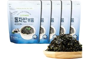 ‎JEOLLANAMDO THE KITCHEN OF KOREA BADAMFOOD Geröstete Gewürzte Algenflocken 5 x 70g | 100% Koreanischer Seetang | Leicht gewürzt, nicht zu salzig oder süß | Perfekt für Reisgerichte, Sushi, Salate & Snacks