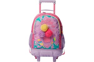 TOTTO - Mochila Escolar con Ruedas, Modelo Ice Pop M, Mochila Mediana, Capacidad 19 L, 2 Compartimentos, 2 Bolsillos Botella, Protección en la Base, Cómodas Correas Ajustables, Color Rosa