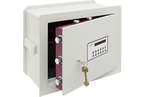 ARREGUI Forma Evolution 151050 Coffre-fort encastrable avec serrure à clé et à code | Coffre-fort double sécurité à emmurer | Coffre fort mural fond extensible|Installation facile | 32x42x20/30 cm