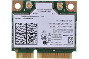 Fosa 2 in 1 scheda wireless Bluetooth Modulo Dual Band wireless per Intel 7260AN 7260HMW Computer con slot PCI-E, 300Mbps Mini scheda circuito WIFI ad alta velocità Sostituzione Intel 7260AN 7260HMW S
