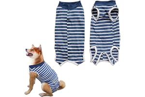 AOMIGT Body Post Operatorio Cane Gatti, Tuta da Recupero per Cani, Tuta Post Operatoria Cane, Tutina per il Recupero del cane, Ferita postoperatoria e protezione della pelle, Anti-Leccamento