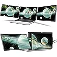 UPERFECT Laptop Screen Extender, 2K 14" 360° Patented Unique Swivel Hinge Triple Monitor, 2240x1400 QHD IPS Portable Dual Monitor for 13.3"-17.3'' Laptops, Plug & Play with Mac, Wins, Android