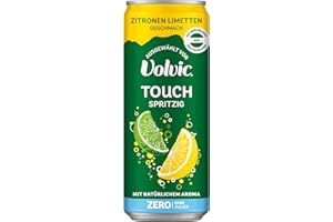 Volvic Touch Spritzig Zero ausgewählt von Volvic Zitronen Limetten Geschmack – Ohne Kalorien – 12 x 0,33 l