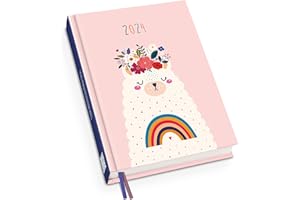 DUMONT KALENDERVERLAG Taschenkalender »Flower-Lama« 2024 - Terminplaner mit Wochenkalendarium - Format 11,3 x 16,3 cm