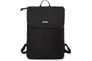 Ela Mo Plecak damski - piękny i przemyślany plecak z kieszenią na laptopa i kieszenią antykradzieżową na wycieczki, uniwersytet, do szkoły i biura., Black Beautiful, S,