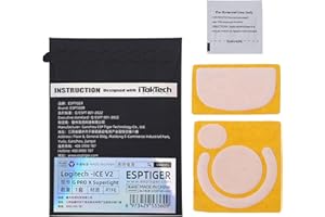 XIANZI Esports Tiger Gaming ICE Version, Sticker Skates,Ice Mouse Skates Feet for Logitech G Pro X Superlight Mouse White Glides Curve Edge 1 Pack