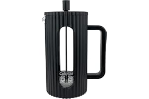 Café Olé Ciao Cafetière 8 tasses, acier inoxydable, filtre à café, presse française, noir
