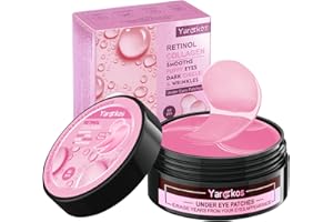 COUKULA Pink Undereye Mask (60 Pcs), Collagen Hydrating Gel Pads, Reduce Puffiness, 30 Pairs Under Eye Patches for Dark Circles Puffy Eyes Treatment, Wrinkle, Women Men Beauty Personal Skin Care Products