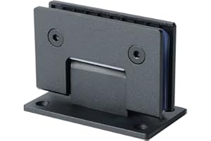 SAYAYO Cerniere per Porte in Vetro, 90 Gradi Cerniere per Vetro Doccia Supporto Morsetto, Cerniera in Vetro Doccia in Acciaio Inox Spessore 4 mm, Porta di Vetro Morsetti Nero, per Spessore 8-12 mm