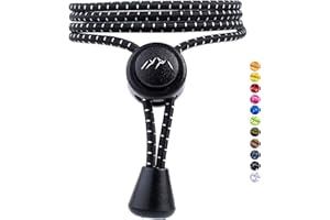 EVEREST FITNESS 5-Paar Gummi Schnürsenkel mit Schnellverschluss ohne zu binden – elastische Gummibänder für Schuhe sowohl für Erwachsene als auch Kinder