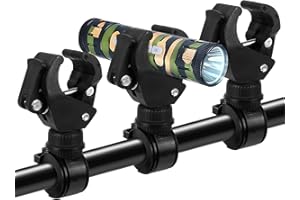 Kulannder Bicycle Light Torch Holder 3Pcs 360 Degree Rotating Bicycle Flashlight Holder, Bike Clamp Flashlight Non-ship Universal (Black)