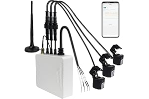 OWON Compteur d'énergie WiFi 80 A, bornier 3 phases avec surveillance en temps réel de la puissance, tension, courant et facteur de puissance, application intégrée