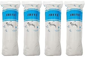 ZHIYE Cotton Pads, 400pcs Makeup Remover Pads Non-Fleecing Cotton Wool Pads for Cleansing Face Skin Care Nail Polish Remover