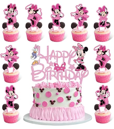 Décorations De Gâteau Princesse - Lot De 8 Toppers - Pour Anniversaire Fille, Baby Shower - Non Comestible - 12