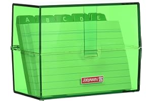 Brunnen, 1026353583, Brunnen 102057052 Index Box, 12 x 9.5 x 6.5 cm (for A7 Index Cards), Polystyrene, Kiwi, Colour Code, 1