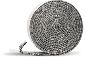 WOUMON Guarnizione Stufa a Legna, Guarnizione per Camino, Nastro Autoadesivo in Fibra di Vetro per Stufa, Camino, Caminetti, Porta del forno (Stile 1)