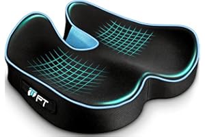 POOTACK Seat Cushions, Comfort Memory Foam Office Chair Cushion, Supportive Desk Chair Cushions Seat Pad for Office Chair/Car Seat/Gaming Chairs, Large & Non-Slip