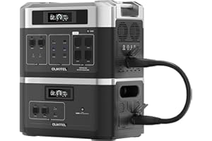 OUKITEL Powerstation BP2000 mit B2000, 4096Wh Solar Generator mit 5x2200W AC Steckdose, Powerstation LiFePO4 für den Hausgebrauch, Notfall, Reise