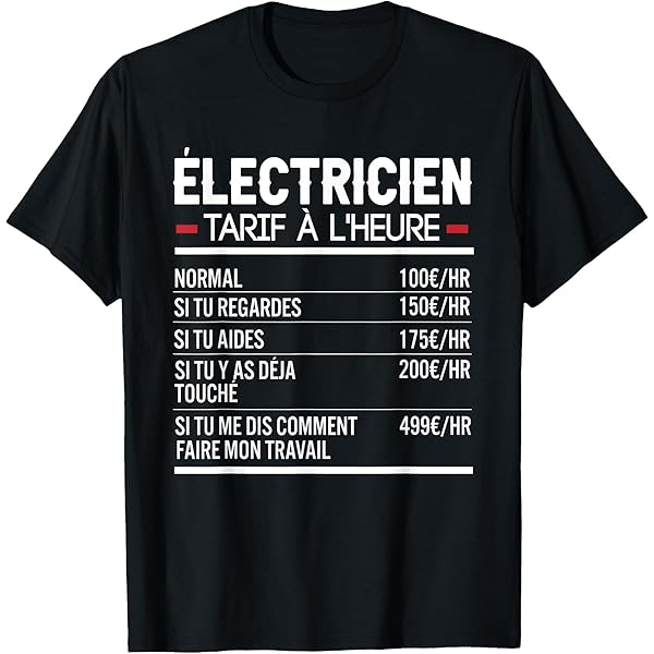T-shirt électrotechnicien Drôle - "Quel Est Ton Super Pouvoir ?", Cadeau Métier, Coupe Classique
