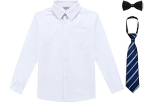 BIENZOE Jungen Baumwolle Plaid Knopf Unten Hemd