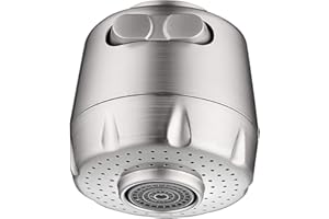 HomeLava Aérateur de Robinet Passoire d’économie d’eau 2 Modes Réglable Douche Tête Filtre Pulvérisateur de rechange pour robinet de cuisine Anti-éclaboussures