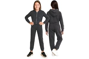 DELLMOOR Teen Girls Cropped Hoodie & Jogging bottom 2 Piece Tracksuit Set Colour Beige, Carbon Casual Sportswear Loungewear Active kids Outfit for Children Age 11-16 Years