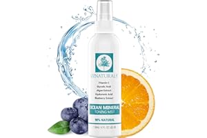 OZNATURALS TOPJESS Witch Hazel And Vitamin C Facial Toner For Women and Men - Anti-Aging and Hydrating Toner For Face With Glycolic Acid and Hyaluronic Acid - 4 Fl Oz