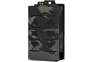 TOPTACPRO Single Mag Pouch 5.56mm Rifle Magazine Pouches Molle Elastic Magazine Holder for M4 AR 5.56 Magazines 500D Nylon