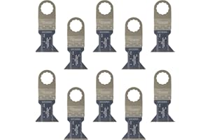 10 cuchillas bimetálicas SabreCut SC44B_10 de 44 mm compatibles con Fein SuperCut y Festool Vecturo (sin StarLock) Multiherramienta oscilante Accesorios multiherramienta