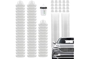 Honhoha Gobelet Rigide Pour Système De Peinture, Gobelets De Mélange De Peinture Automobile,Peinture En Aérosol Sûre Avec Échelle Transparente - Système De 50 Gobelets Et Couvercles, Pistolets