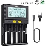 KINDEN 18650 chargeur piles 4 Slot automatique avec charge Affichage LCD Mode pour Li-ion Ni-MH Ni-Cd AA AAA AAAA C 22650 184