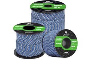 Abma Cord Paracord 2mm 100% Nylon Corda 30m Tipo I Corda da Paracadute a 1 Filo - Max. 45 kg