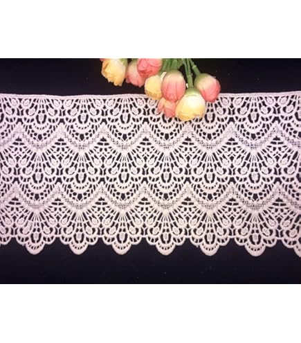 Nastro In Pizzo Ricamato Con Corona Europea - 9cm X 2 Iarde - Per Tende, Tovaglie E Progetti Fai Da Te