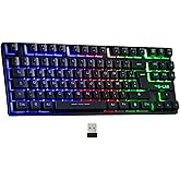 The G-Lab - Keyz Caesium TKL WL - 2.4 Ghz Wireless Gamer Keyboard - TKL 87 Keys, Azerty, Responsive Membrane, Quiet, Wireless