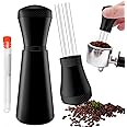Angju WDT Espresso Distribution Tool Espresso Stirrer Tools for Barista, 0.35mm 7 Needles Espresso Coffee Stirrer with Extra 7 Replaceable Needles, Aluminum Alloy Handle with Stand
