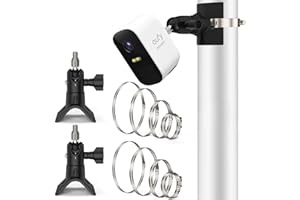 AKOEMXEEO Universelle Kamera Halterung für Eufy Cam, Pole Montagehalterung Wandhalterung für Andere mit 1/4" (6,35 mm) Schraubenloch Kamera, Verstellbare Camera Halterung für eufyCam (2 Stück)
