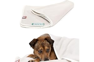 ‎DOCTOR BARK Doctor Bark | kuschelige Hundedecke waschbar bis 95°C, hygienische, weiche Fleecedecke für Sofa und Hundebett, Flauschige Haustierdecke - Made in Germany (L - 120x90 cm/Hellbeige)