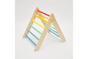 BusyKids Pikler Triangle Climbing Triangle for Children Montessori baby toy (Bright)