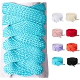 Olukssck 2 Pairs of 20 mm Wide Thick Shoelaces Tear-Resistant Flat Shoe Laces for Trainers Sports Shoes Trainers Casual Shoes