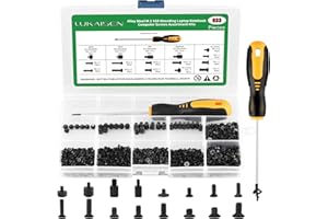 LUKAISEN Kit di viti M.2, 633Pezzi Viti per Laptop Portatili, NVMe SSD nero in acciaio al carbonio-M2 M2.5 M3 Con Cacciavite Per Schede Madri Asus Gigabyte MSI Compatibili Con IBM/HP/Dell