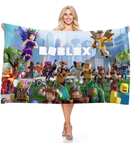 Asciugamano Roblox Per Bambini - Super Assorbente, Morbido E Divertente, 70x140cm - Foto 2